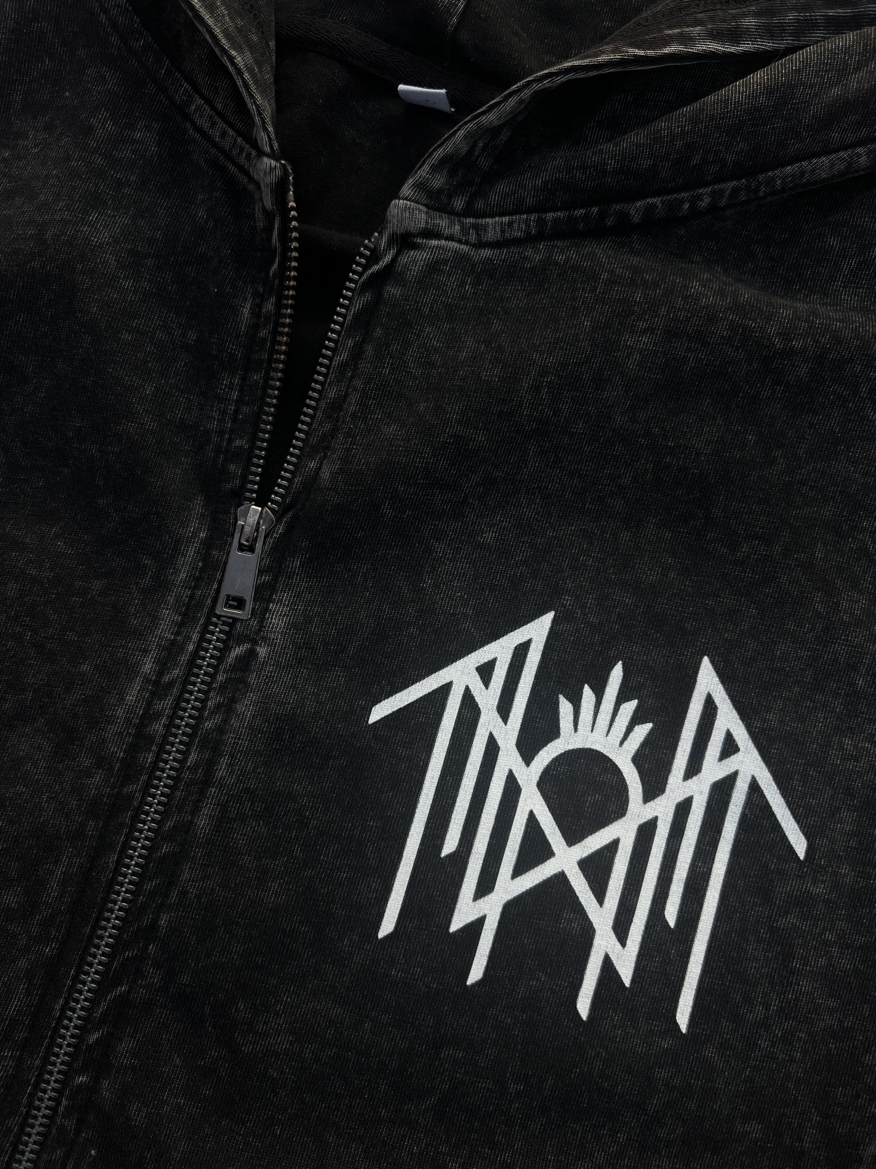 Lightweight Unisex Sleep Token Washed Cotton Zip-Up Hoodie Retro Classic • Breathable • Pure Cotton • Comfortable Perfect for Autumn & Mild Winter • Vintage Casual Style