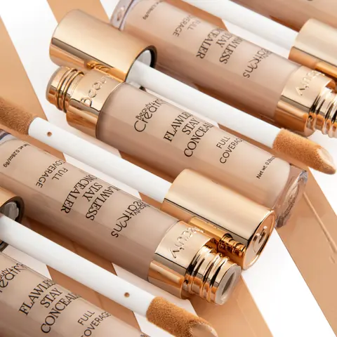 Beauty Creations Flawless Stay Concealer - Blendable Long Lasting Blur Skin Corrector Concealer & Foundation, Blurring Flawless Coverage, Creaseless Formula, Smoothing Effect, Blemish Treatment, All Skin Types Base