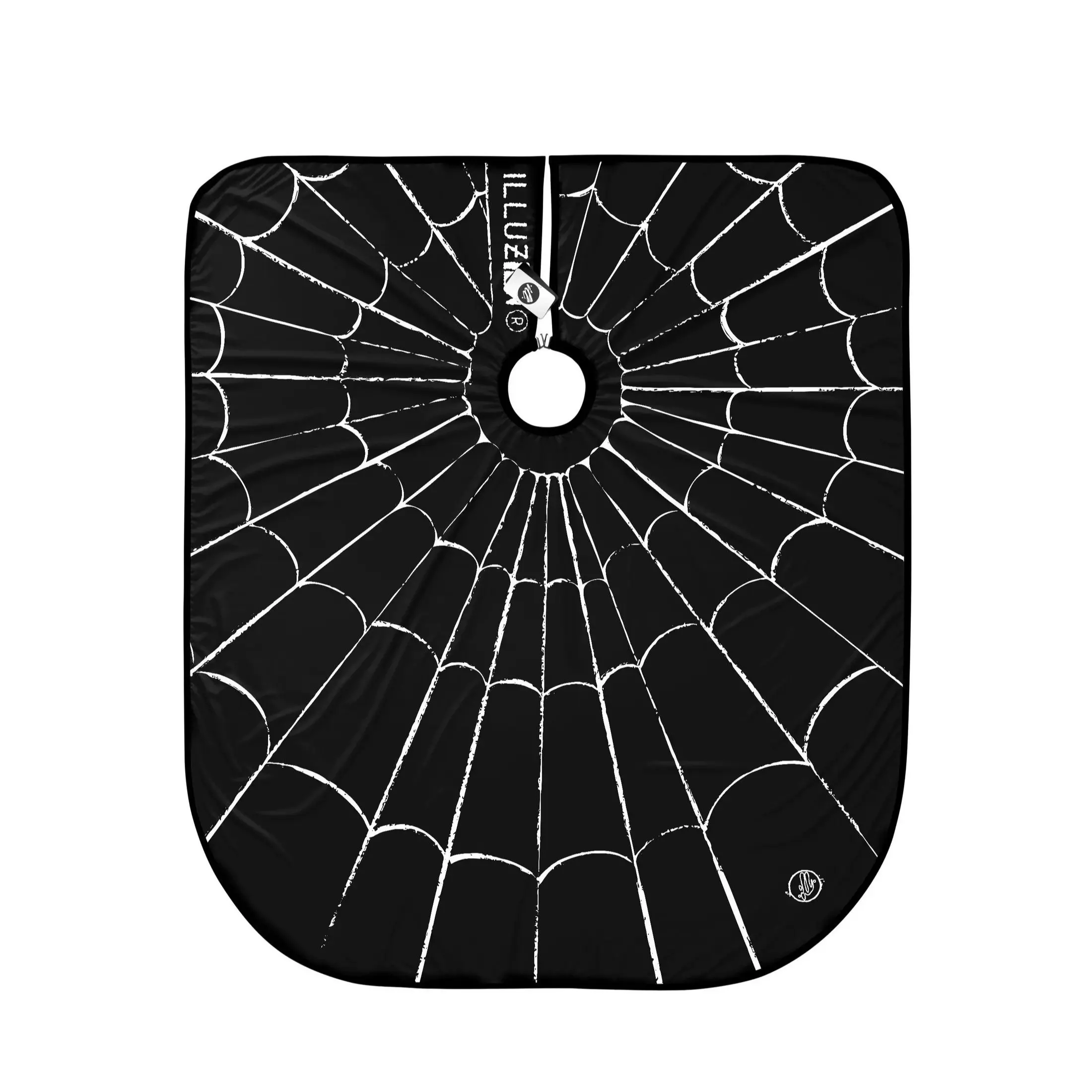 Spider Web Barber Cape | Professional Hair Cutting Cape | Gothic Salon Cape | Lightweight Hair Stylist Cape | Elastic or Snap Neck