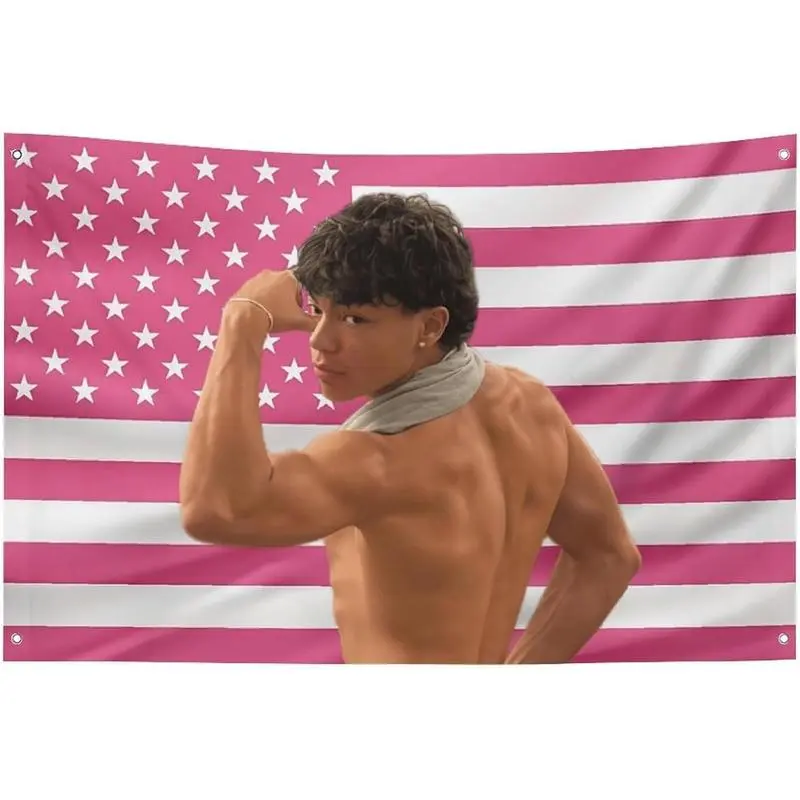 Grommet-Hole Synthetic Polyester National Malachi Stars and Stripes Flag Print Wall Tapestry (60in x 40in) by Summerwins, Boys' Barton Decor Inspo, Indoor-Outdoor Dorm Gift Banner