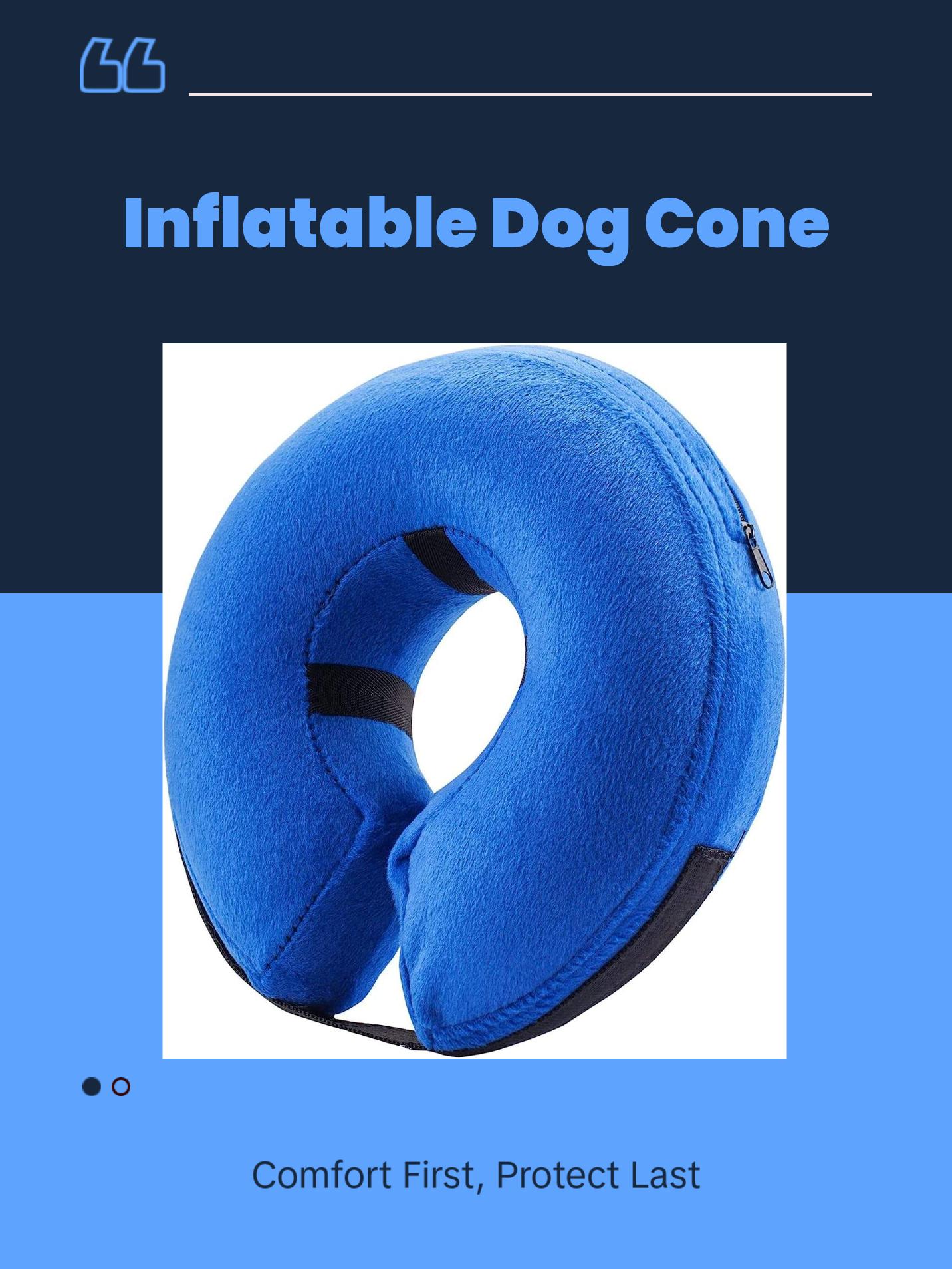 Protective Inflatable Collar for Dogs and Cats - Soft Pet Recovery Collar (Large, Blue) Protective Inflatable Collar for Dogs and Cats - Soft Pet Recovery Collar (Large, Blue)