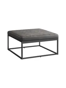 Home LUIZ Collection - Ottoman Footstool, Rectangle Ottoman, Vanity Chair Stool, Footrest, Reversible Top, Side Table, Max. Load 660 lb, Bedroom Living Room Entryway