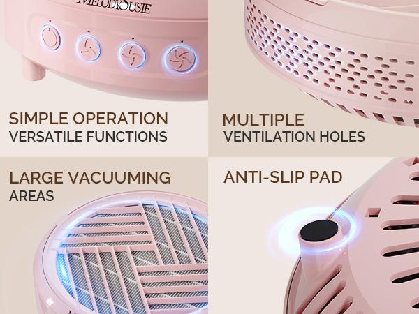 MelodySusie HPro, SProR Nail Dust Collector with Reusable Filter, Powerful Vacuum Fan Vent Dust Collector Extractor Electric Dust Suction Machine