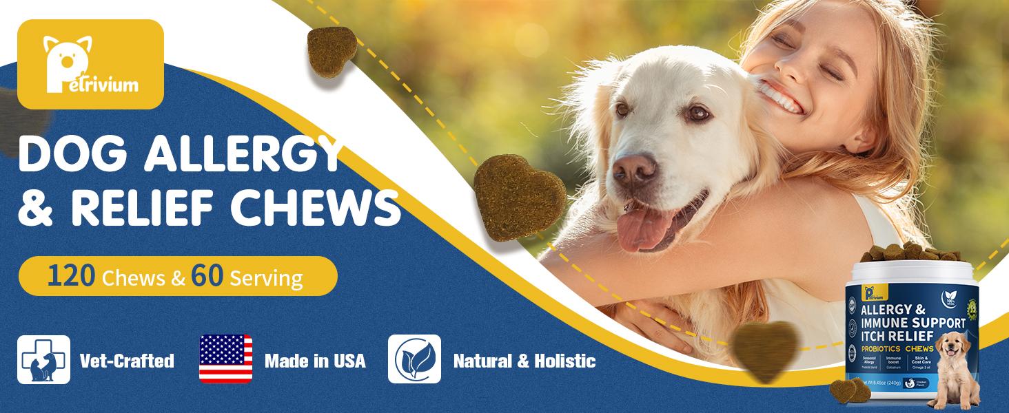 Petrivium Allergy & Itch for Dogs,Dental cleaning powder,32-in-1 Mutivitamin,Probiotic Chews,Turkey tail mushroon, powder,Hip&Joint chews,Natural drops for dog