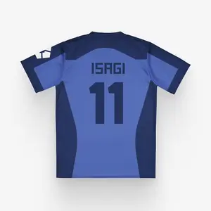 Blue Lock Soccer Jersey, Isagi Yoichi & Itoshi Rin Cosplay T-Shirt, Unisex Blue Lock Football Uniform