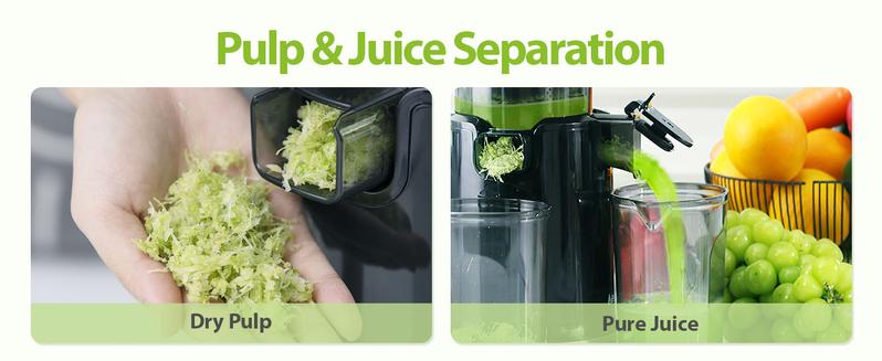 Aeitto Max5 Juicer, Cold Press Juicer with 5.8" Large Feed Chute,1.7L Large Capacity, 250W Whole Masticating Juicers for Vegetable and Fruit, High Juice Yield, Easy to Clean with Brush, Ice Fruit, BPA-Free, Smart recipes App