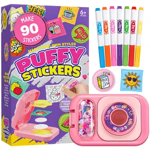 Puffy Sticker Maker Kit for Kids - Make Your Own 3D Stickers Ages 6-10 - Create DIY Craft Machine Unicorn Arts and Crafts Kits for Girls & Boys (90 Stickers)