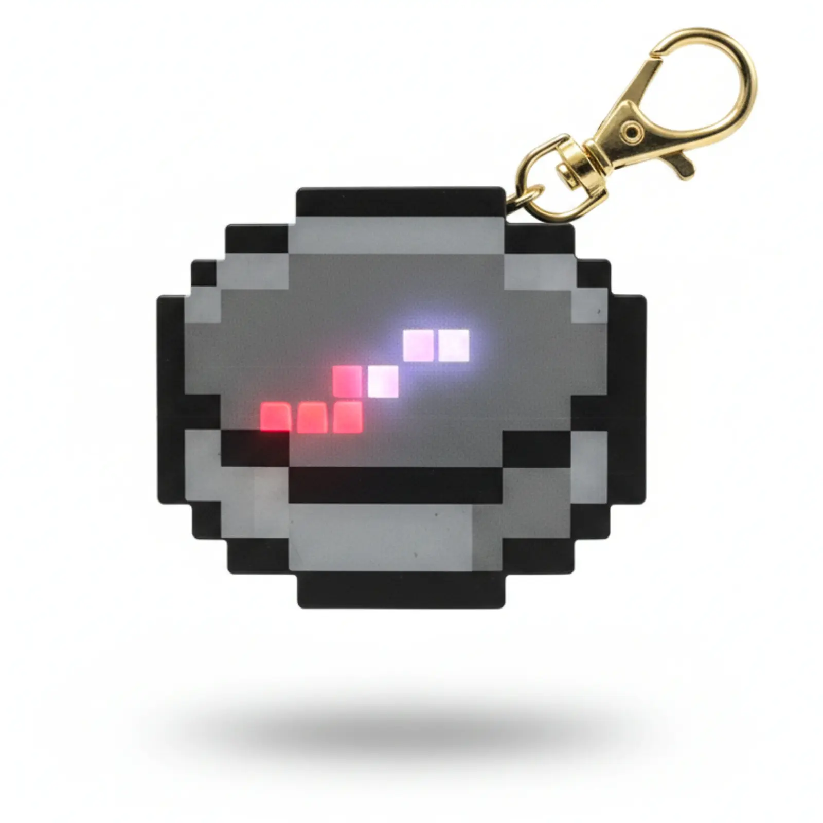 Pixel LED Compass Keychain, Retro Game Theme Pendant Keychains, Rotating LED Compass With Switch-Controlled, Mini Pocket Compass for Outdoor Hiking, Camping