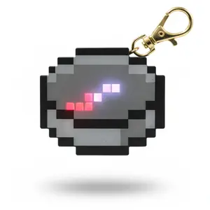 Pixel LED Compass Keychain, Retro Game Theme Pendant Keychains, Rotating LED Compass With Switch-Controlled, Mini Pocket Compass for Outdoor Hiking, Camping