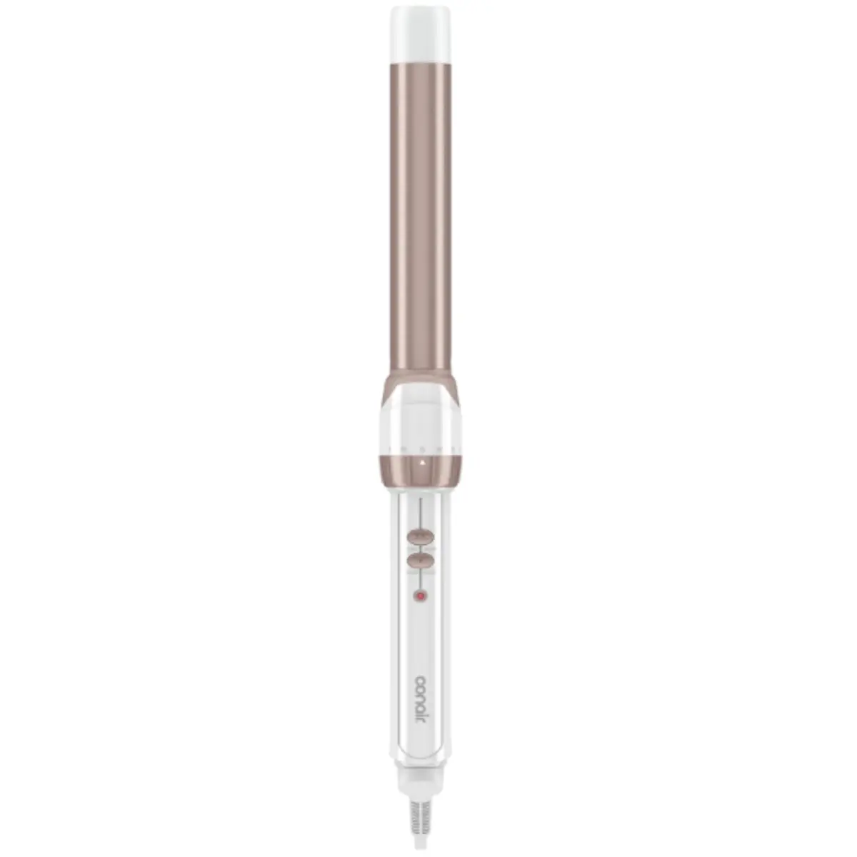 Conair Curling Iron, Double-Ceramic, Clamp-Free, 1", White/Rose Gold | Hair curler curling wand with instant heat-up and 30 heat settings to 400°F to create crease-free waves on short to long hair