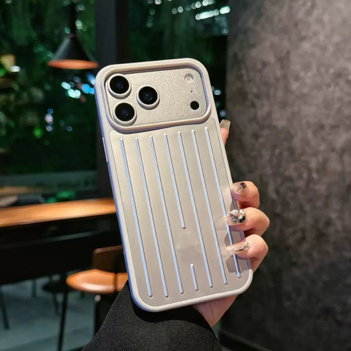 Customized Durable Aluminium Phone Case for iPhone 17,16,15,14 Pro Max Plus - Luxury Brushed Aerospace Alloy, Soft Silicone Shockproof Bumper, Vertical Lines, Full-Protection Heavy-Duty Armor Cover