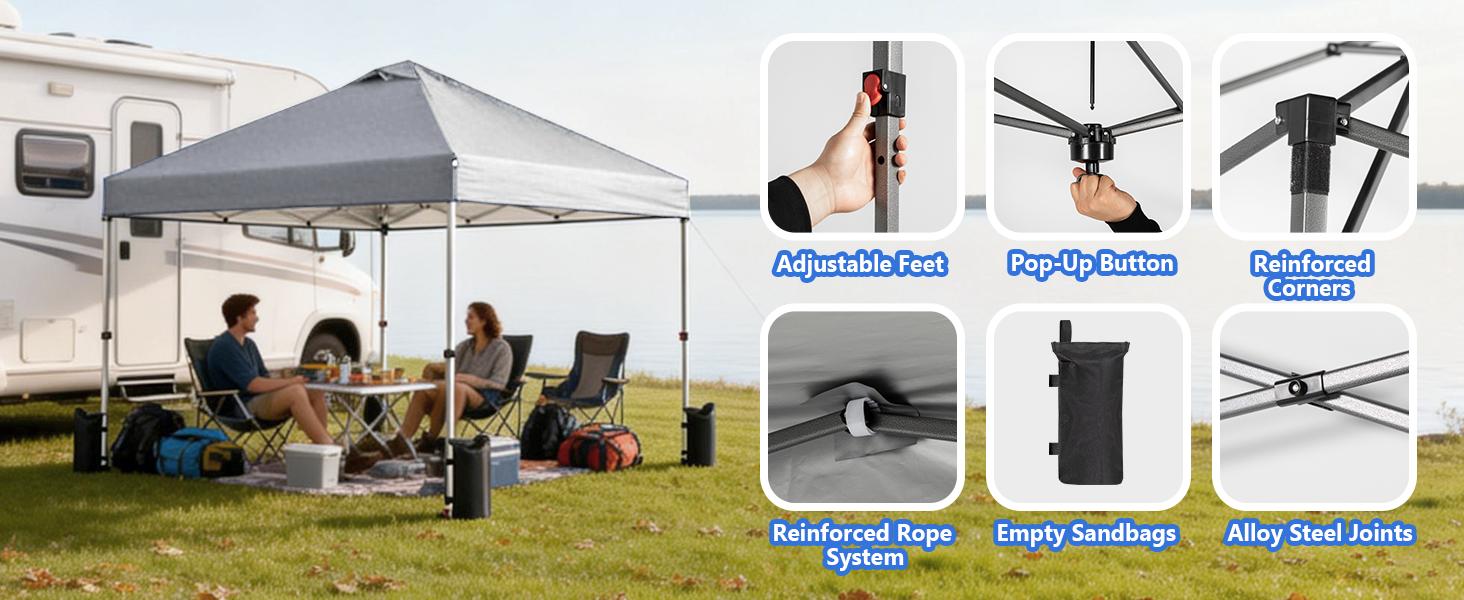 ShadeForge canopy frame features and reinforced design