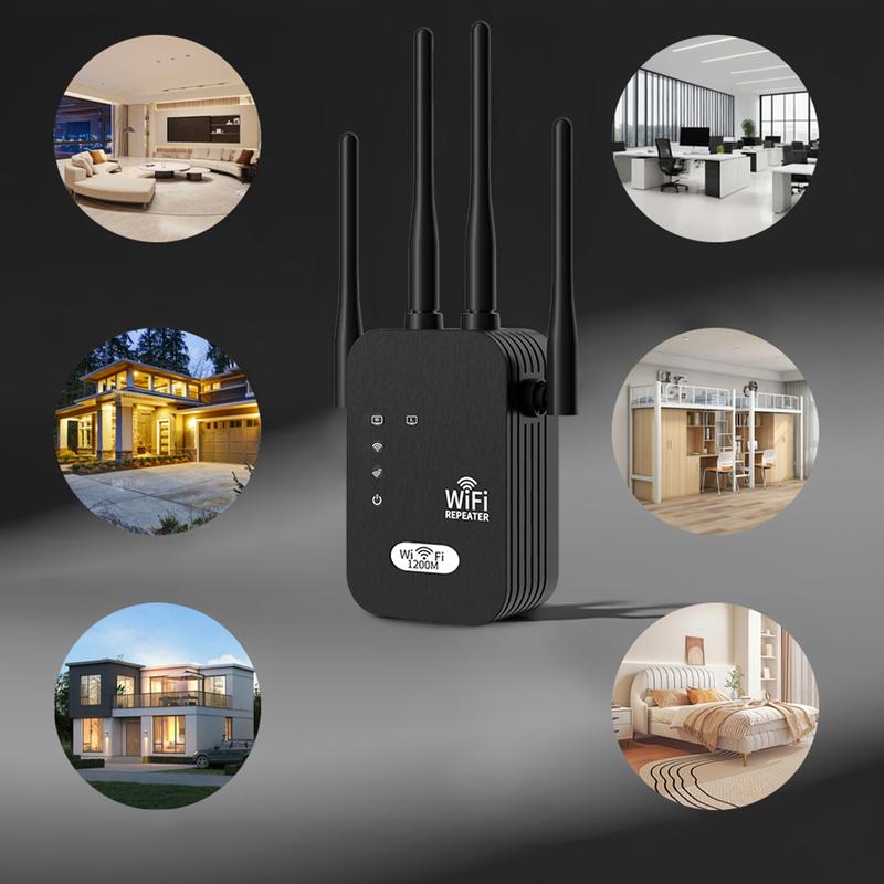 WiFi Extender 2026, AC1200 Dual Band (5GHz/2.4GHz) Signal Booster, Covers 10,000 sq. ft & 50 Devices, Repeater with Ethernet Port for Home, Gifts