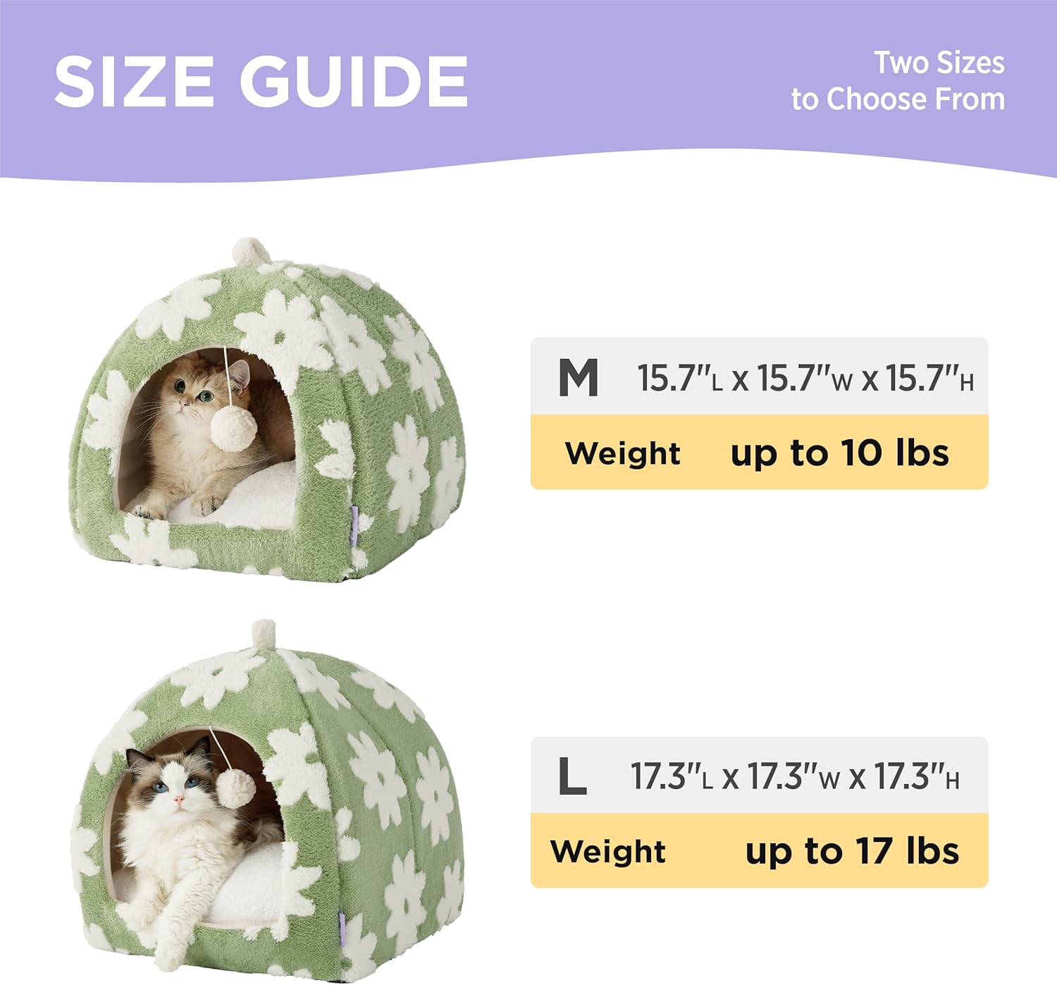 LESURE Cute Cat Beds for Indoor Cats - 2 in 1 Cat Cave Bed with Removable Washable Cushioned Pillow, Cozy Cat Tent House Design Pet Supplies Portable Blanket, Valentine’s Day Choice