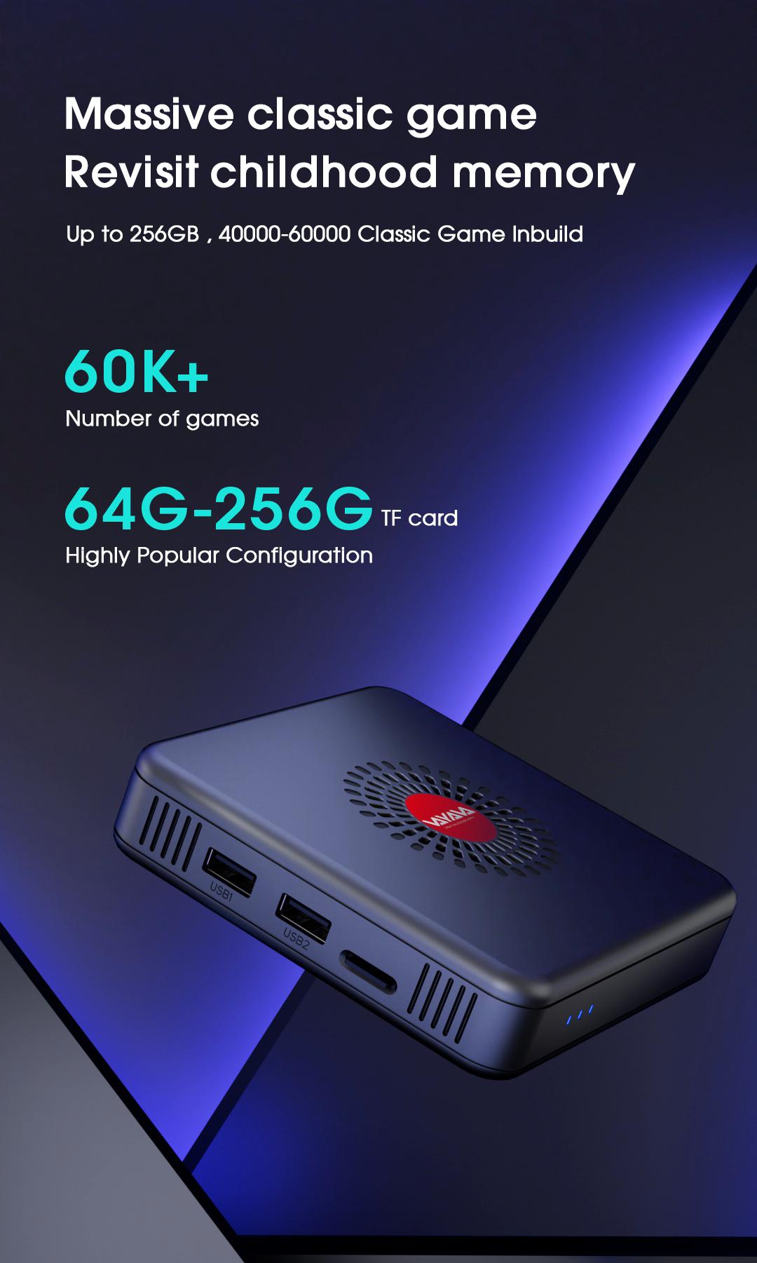 Christmas Children's Gifts  Dual-system GAME BOX Ultra Wireless Computer Game Console, 4k Hdmi Output, Play Cloud gaming Games for TV (Cloud gaming service)