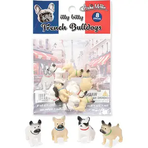 Itty Bitty French Bulldogs (Bag of 8) - Tiny Cute Dog Figurines - Archie McPhee