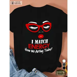 I Match Energy T Shirt Black Casual Wear Personalized Unisex Women Top All Season Comfortable Breathable Short Sleeve Tee Suitable For Any Outfit Made In Usa