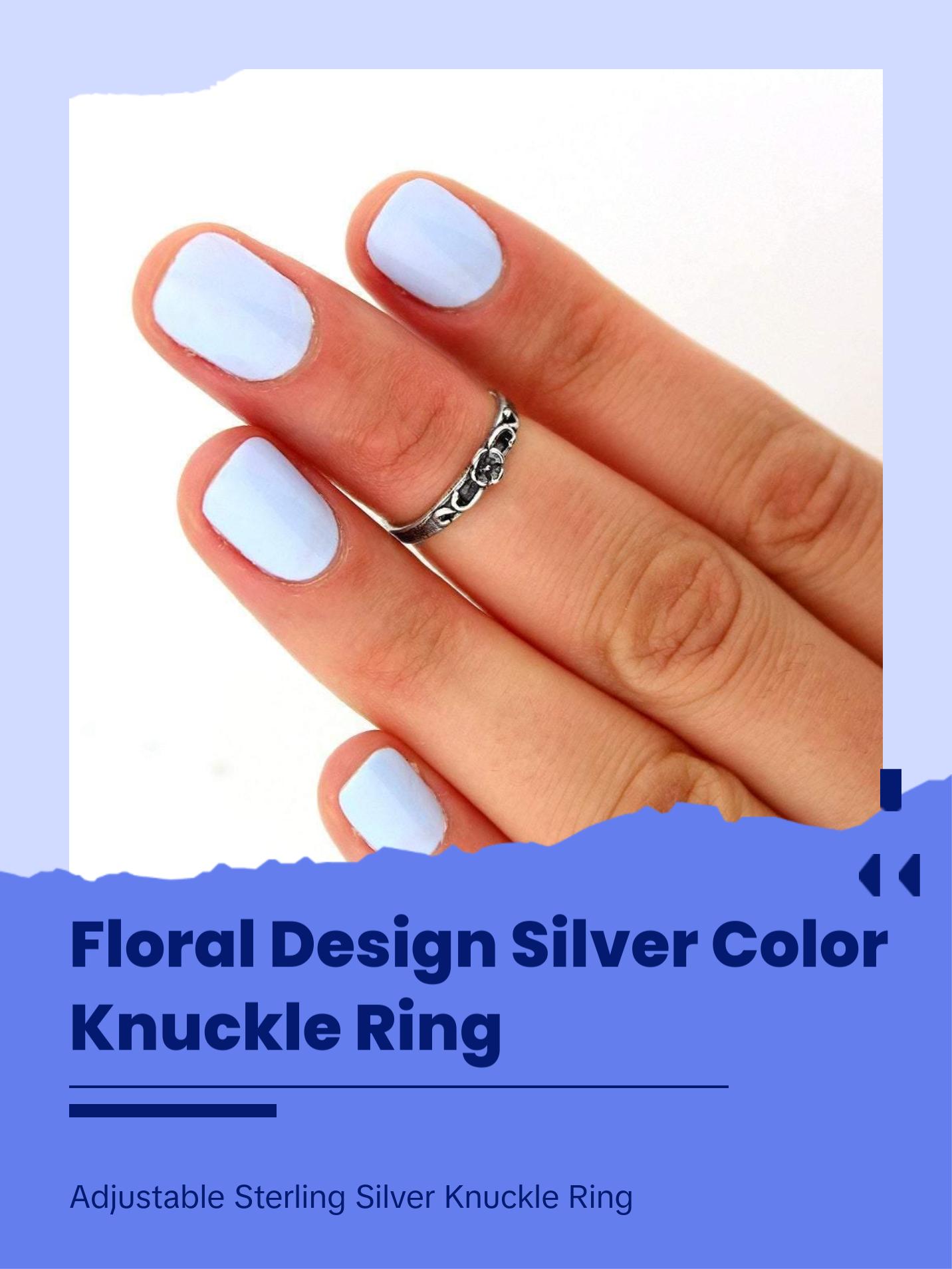 Flower Design Knuckle Ring