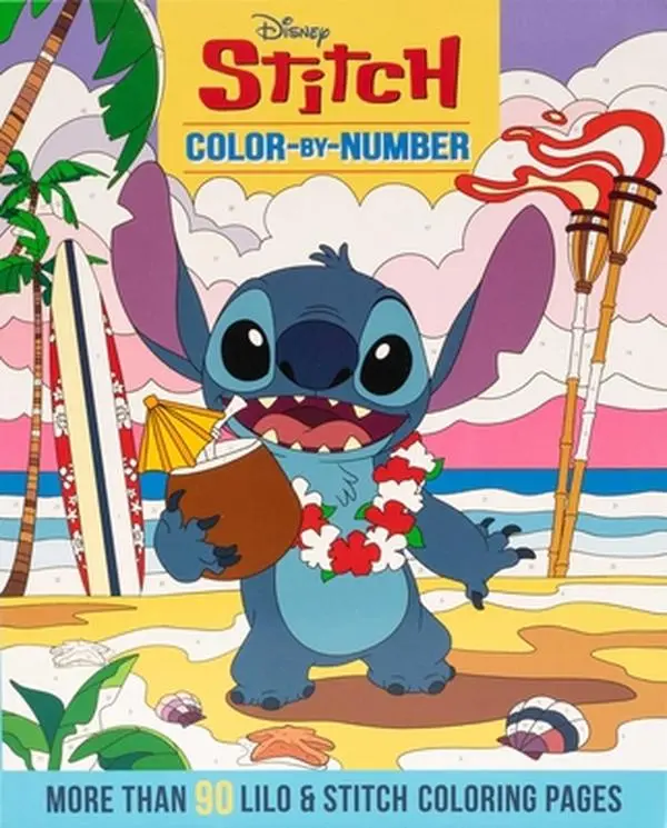 Disney Stitch Themed Coloring Book - Color-By-Number, Editors of Thunder Bay Press, Paperback, Themed Coloring Books