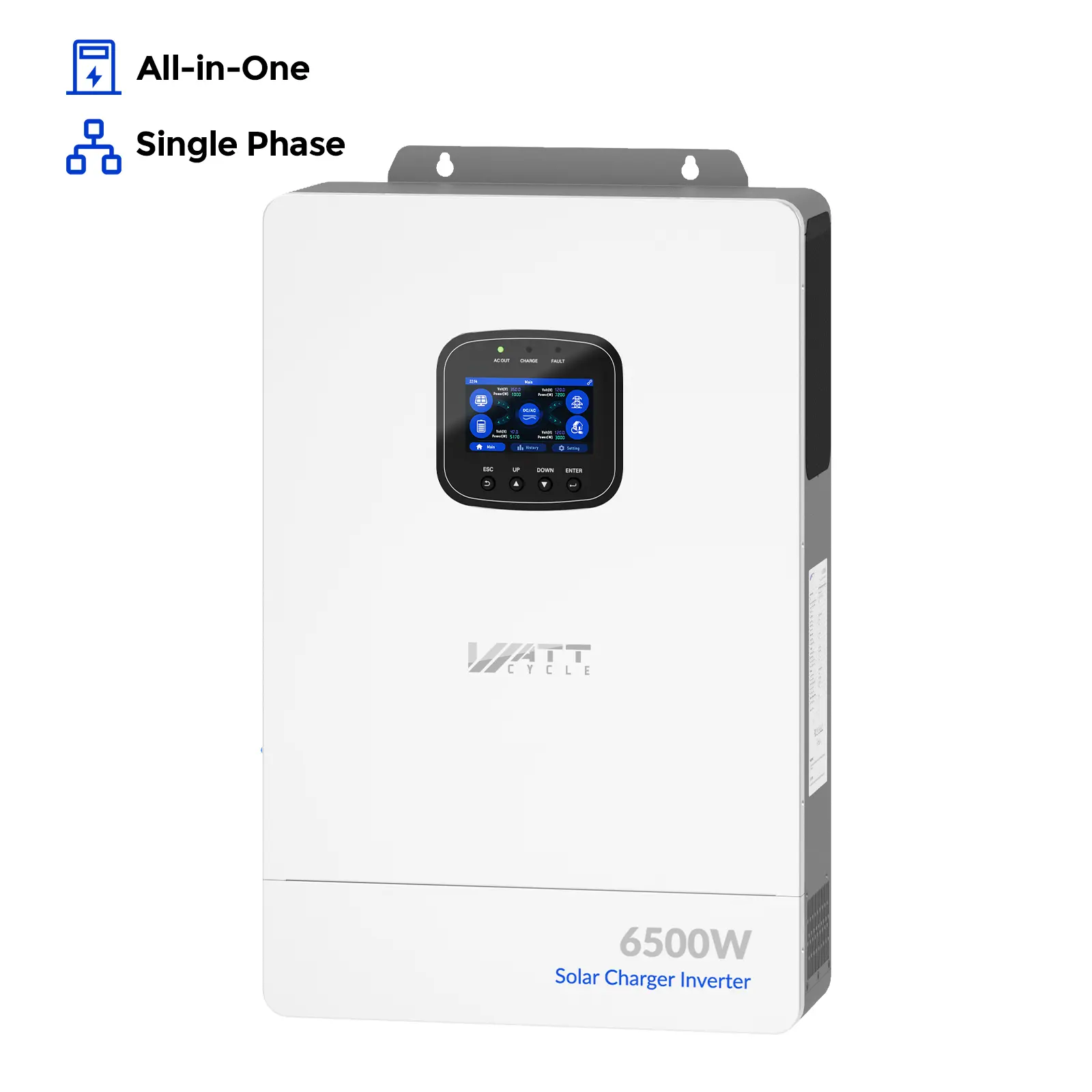 【New arrive】WattCycle 6500W 48V All-in-One Solar Inverter Charger | 9000W Dual MPPT Inversor, Energy Efficient Inverter, High Power Inverter Home Solar Inverter Inverter System Off Grid Inverter Inverter Compatible