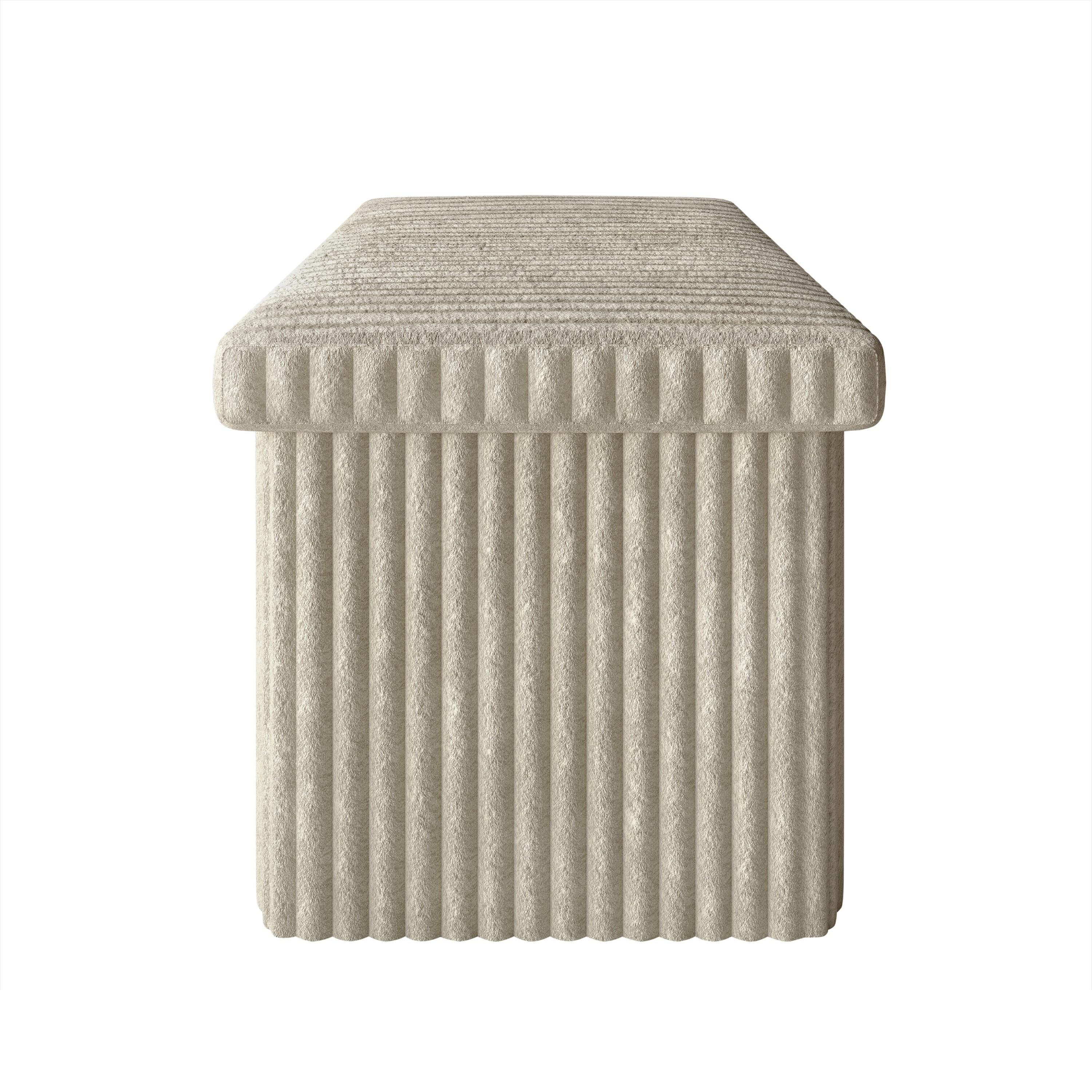 Favorer Florence 30" Tufted Upholstered Folding Storage Ottoman Bench (Set of 2) Favorer Florence 30" Tufted Upholstered Folding Storage Ottoman Bench (Set of 2)