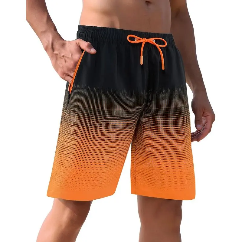 Men's Swim Trunks 9 inch Bathing Suit Board Shorts with Zipper Pockets Swimming Swimsuit Beach Shorts Big and Tall