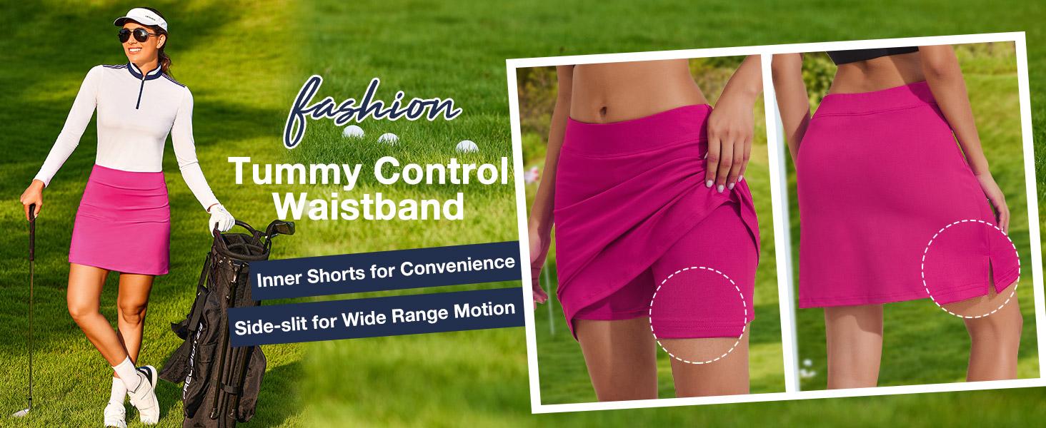 High Waisted Tummy Control Women's Golf dress Summer Yoga Stretchy Tennis Skirt with inner Shorts Anti-Chafe Lined Workout Skirt Lightweight & Elastic for Running Yoga 2026 Spring gift for you