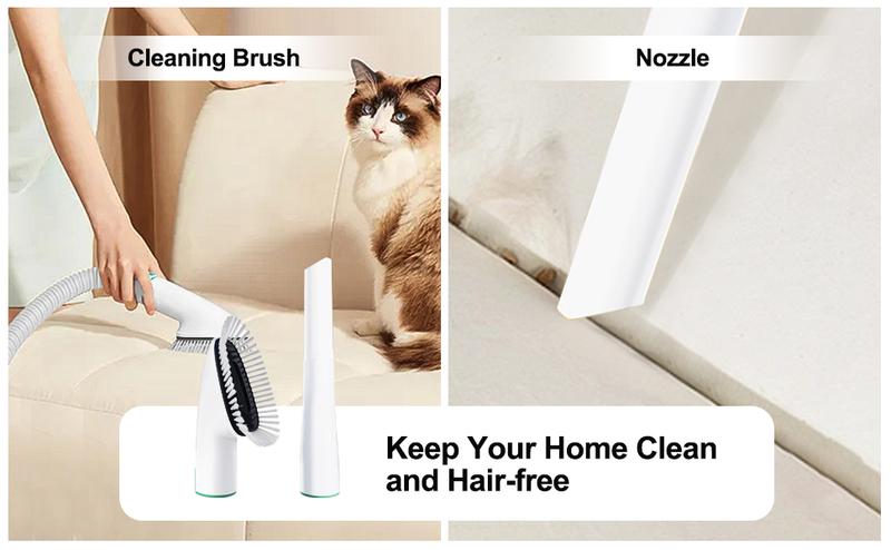 Grooming Vacuum, Dog Vacuum Brush for Shedding Grooming, Dog Hair Vacuum Groomer, 7-in-1 Pet Grooming Kit for Cat Dog, Pet Products