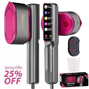 2-in-1 Portable Clothes Steamer & Iron – 1200W Handheld Garment Steamer, 10s Fast Heat-Up, 110-120V Travel Ready, LED Touch Control, Ceramic Soleplate, Anti-Leak, 5 Modes Fabric Steamer for Clothes, Home & Travel