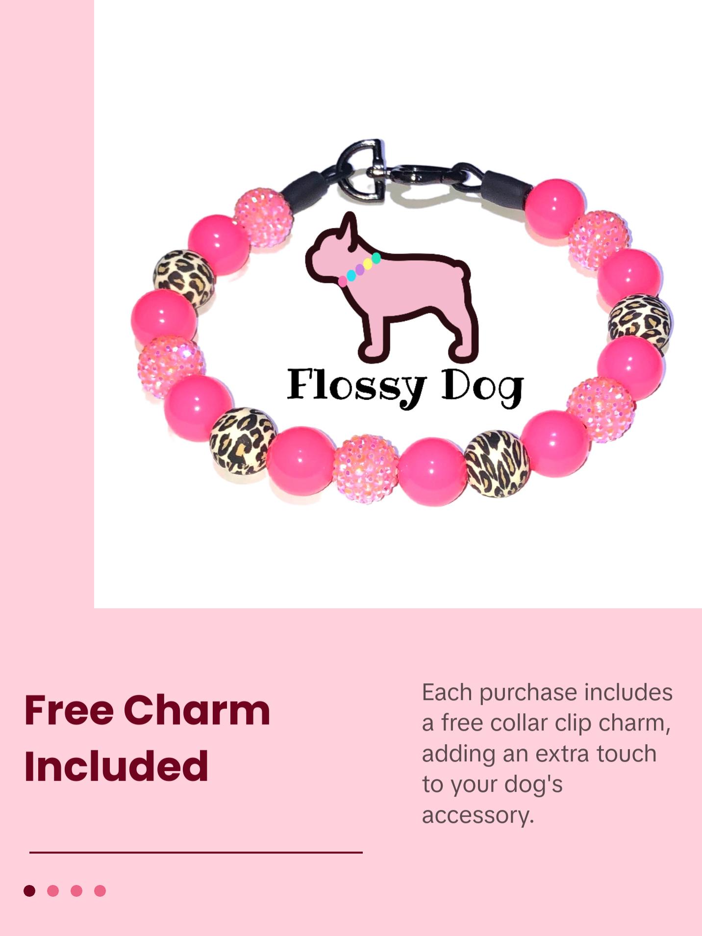 Hot Pink Leopard Print Beaded Dog Collar | Durable Dog Necklace | Rhinestone Bead Collar For Dogs Hot Pink Leopard Print Beaded Dog Collar | Durable Dog Necklace | Rhinestone Bead Collar For Dogs