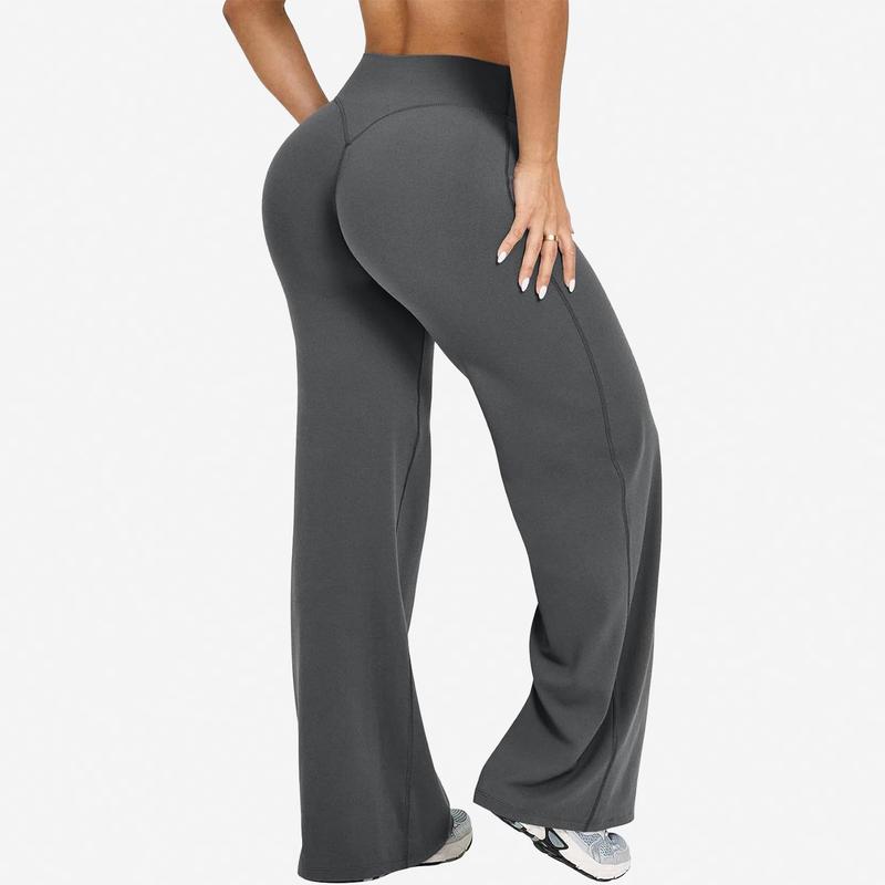 High-Waisted Wide Leg Workout Pants | Flattering Stretch Athleisure Pants for Women