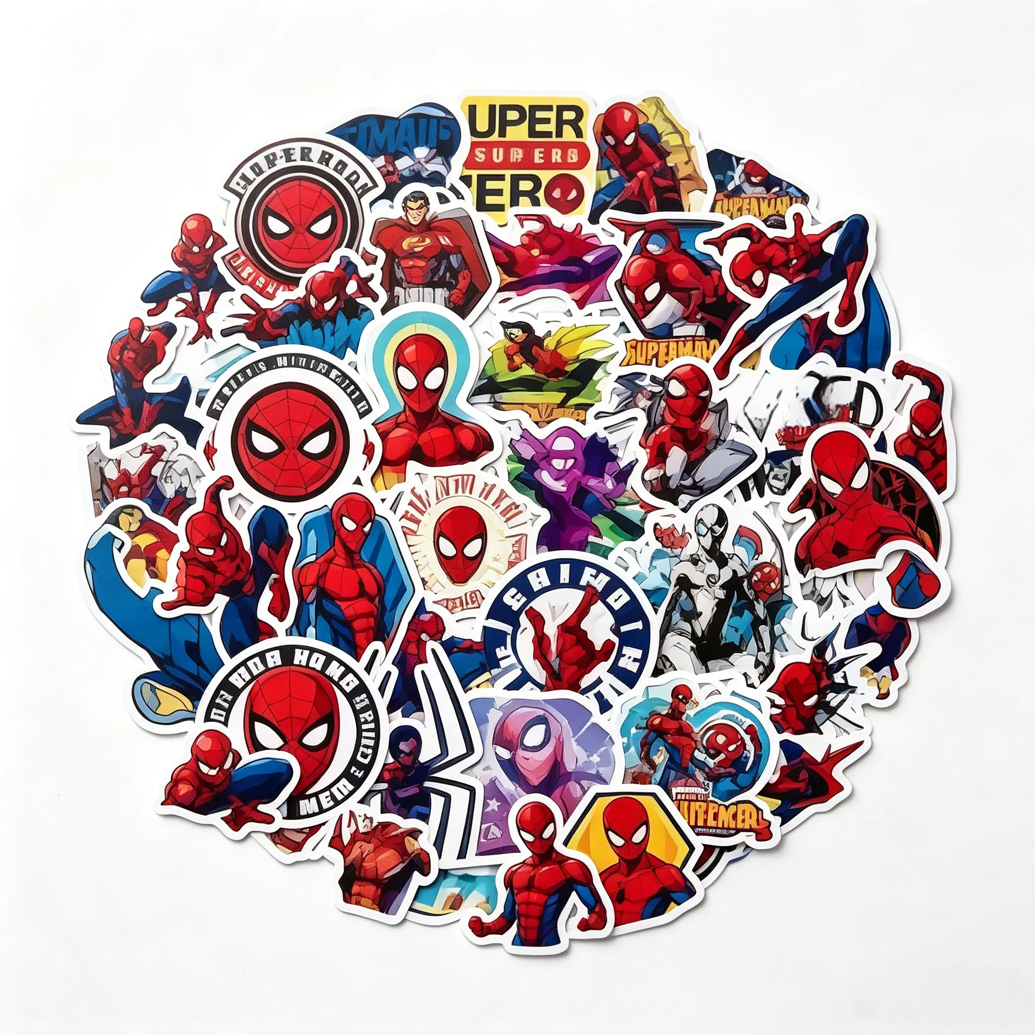 Marvel Spider-Man Waterproof Sticker Set, 50-Pack Vibrant DIY Art Stickers for Boys, Ideal for Scrapbooking Stamping, Baby Shower Gift (Includes Bonus Accent Piece), Includes Sticker