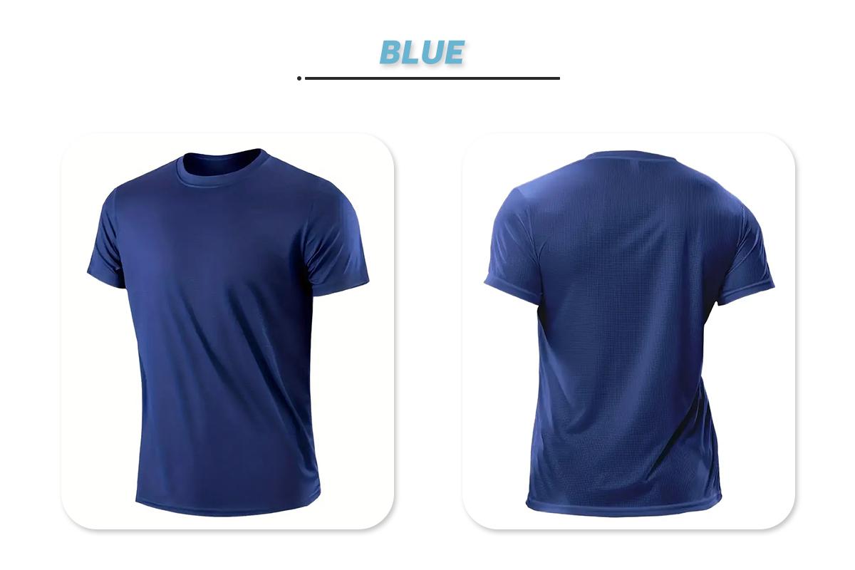 OKP Five Pack Men's Highly Elastic Moisture-Wicking T-shirt Soft, Quick-Drying, Breathable Sports Solid Color Short-Sleeved Round Neck Running Fitness Lightweight Top, Four Seasons gym wear cycling Athletic Workout Clothing SpringStatements