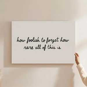 How Foolish to Forget Minimalist Poster Print Inspirational Quote Wall Art