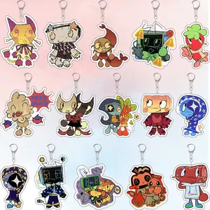 Dandy’s World Keychain featuring Gigi, Razzle Dazzle, Goob, Brightney, Scraps, and Coal, cute embellishments, commemorative peripheral charms