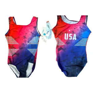 New Gymnastics Leotard Destira Victorious USA Adult XS and Small Includes Scrunchie