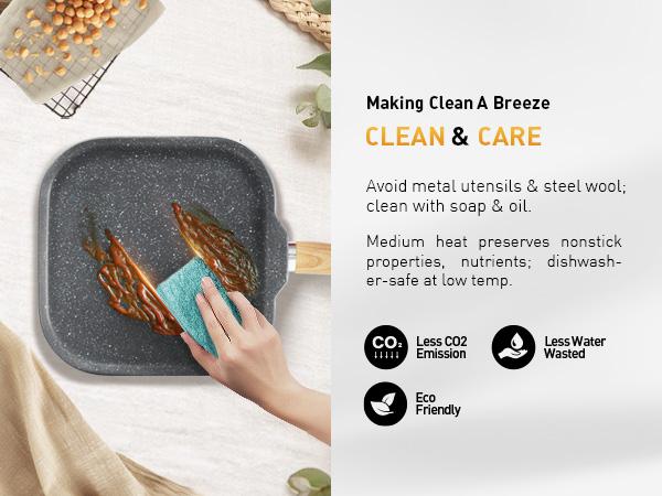 Kitchen Academy 17 Pieces Induction Cookware Set with Nonstick Cooking Pans, Includes Pan, Baking Form & More Springtok Multicolor Pot Cast Iron Skillet