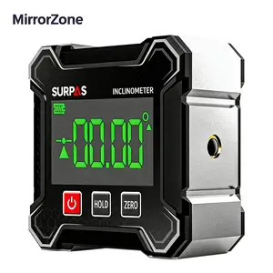 Agiufgs Magnetic Digital Angle Finder with Dual Laser Guide & 360° Magnetic Attachment Rechargeable Angle Meter for Woodworking Construction and Machinery