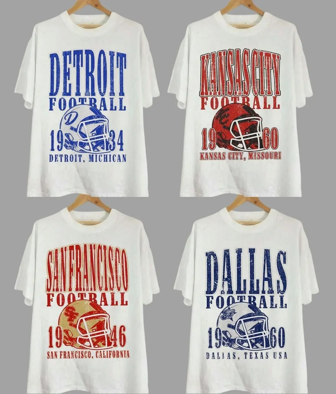Vintage All Teams Football Unisex T-shirt, Gildan 5000 Unisex Crewneck Sport Classic T-Shirt All Teams Football, Sport All Team T-Shirt, trendy, best gift IKODH