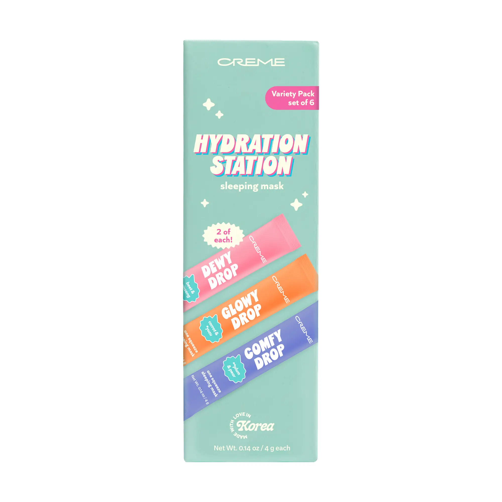 The Crème Shop One Squeeze Sleeping Mask Variety Pack - Hydrating Face Masks,  Moisturizing