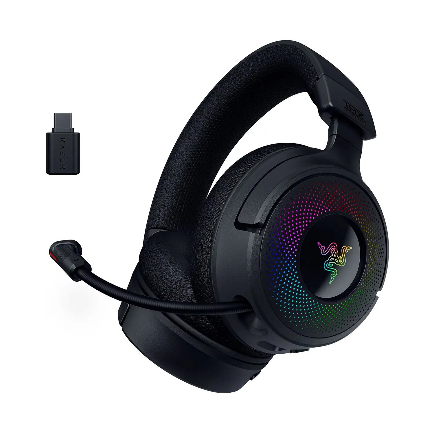 Razer Kraken V4 Wireless Core Gaming Headset for PC, PC Gaming Accessories with THX Spatial Audio, Chroma RGB, Retractable Design, Titanium Driver, Core Gaming Headsets