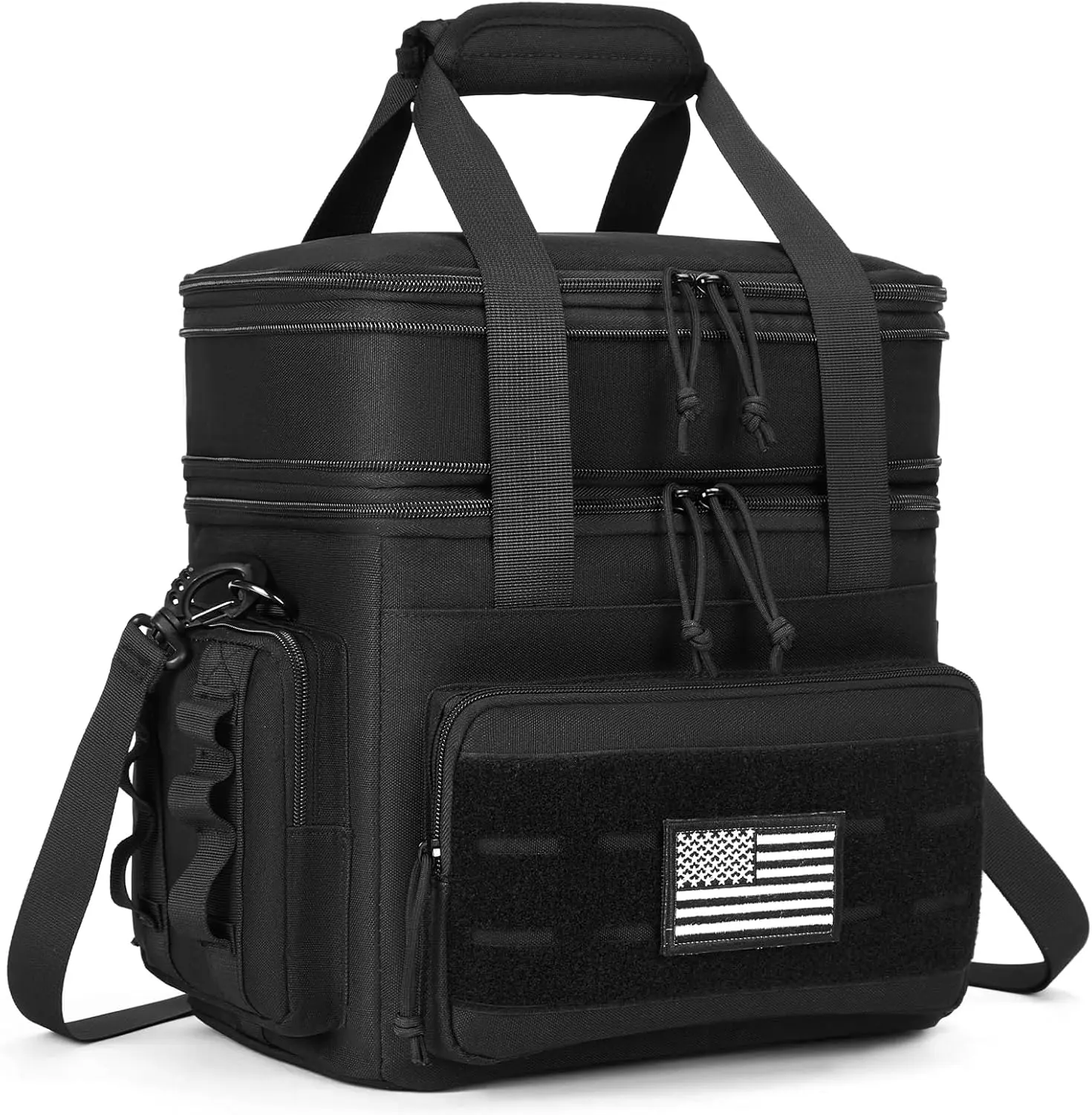 HSHRISH PT62 Tactical Insulated Multi-Function Cooler Bag - 16L High-Capacity Double-Deck Expandable Oxford Velcro Lunch Bag for Men, Outdoor Camping, Tactical Accessories, Insulated Bags, Lightweight Insulated Pack,back to school,back to school haul