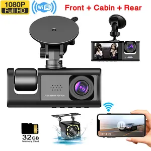 3 Channel Dashcam Cameras Safety