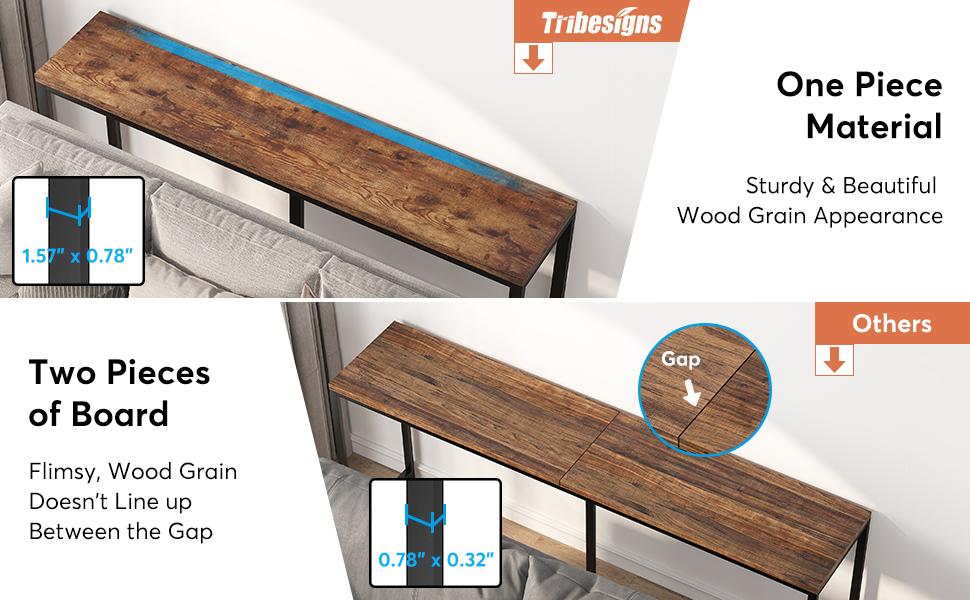 Tribesigns Extra 71 inch Narrow Long Sofa Couch Console Table