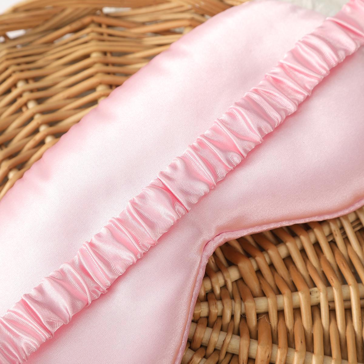 Double Layer Satin Bonnet and Eye Mask 2-piece set for Women Silk-Like Bonnets for Sleeping   cap Curly Nightcap with Elastic Tie Band Gifts for Women Hair Wraps