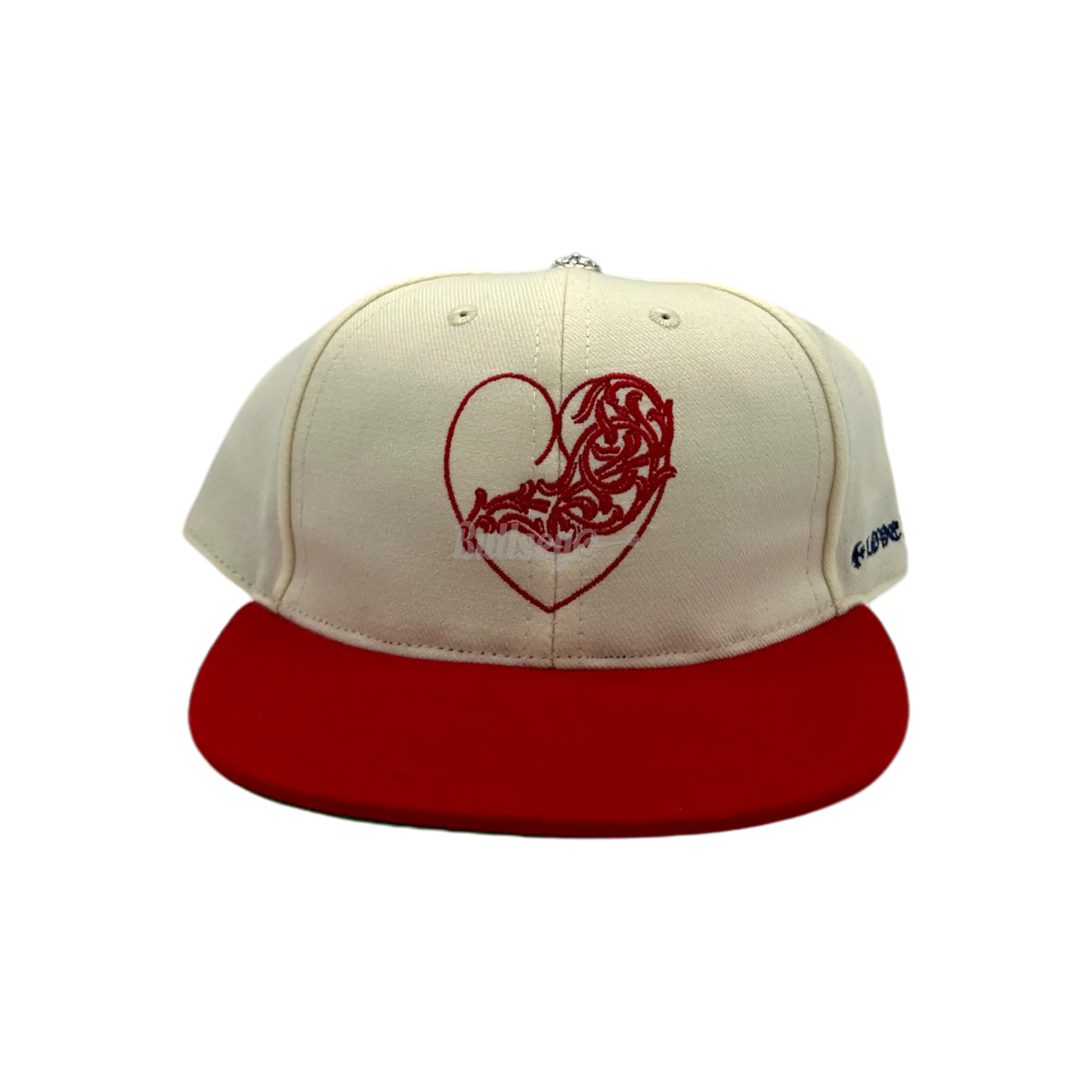 Chrome Hearts Wool Acrylic Serge Ivory/Red Fitted Hat