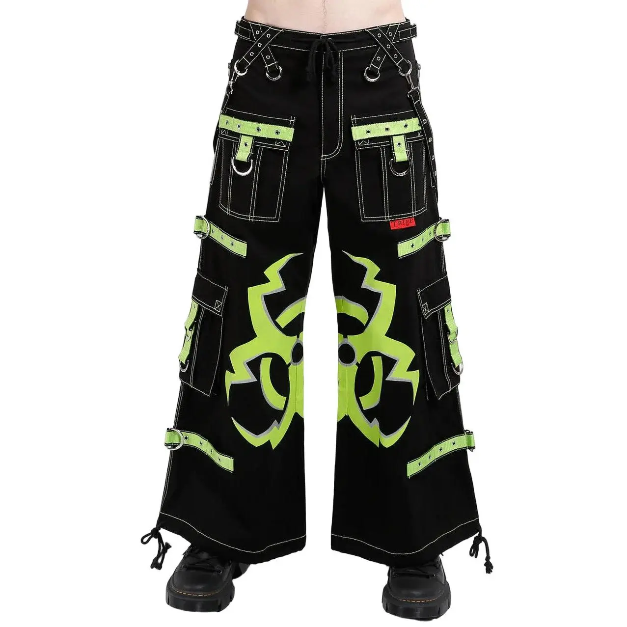 Tripp NYC Mega Biohazard Pants [Black/Lime] - TikTok Shop