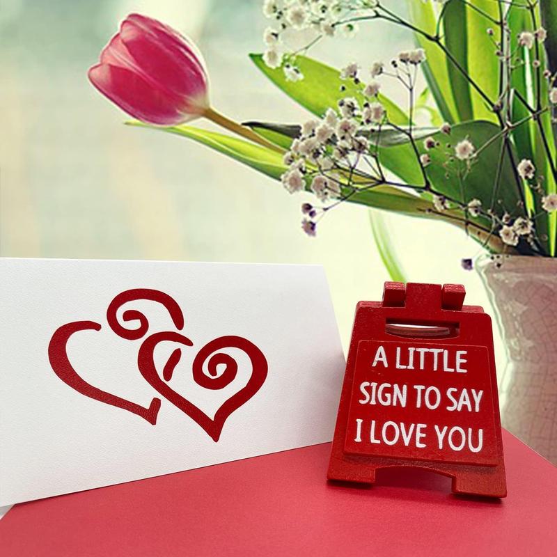 MUNBYN  Mini Sign Love Decoration, Valentines Day Gifts-Romantic "I Love You" Message, Perfect Anniversary, Wedding, or Special Occasion Gift for Him or Her