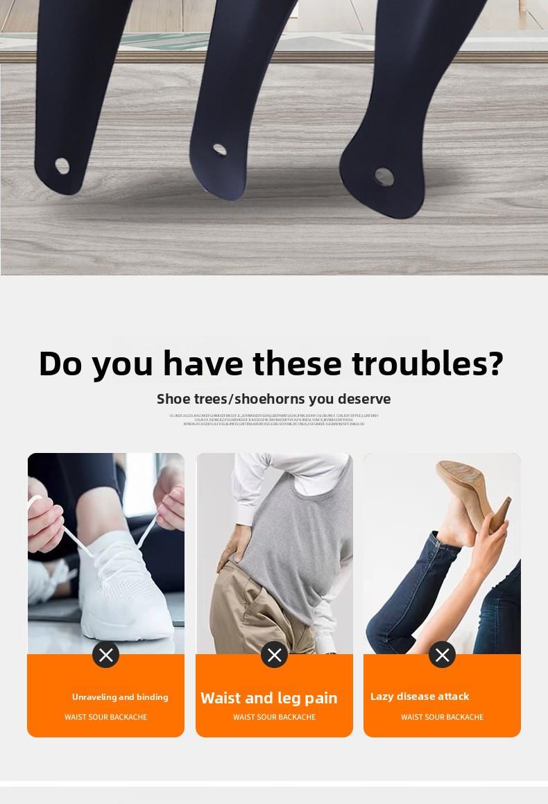 Metal Sprayed Shoe Horn |     Portable No-Bending Shoe Helper for Mobility Impaired