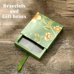 Flower pull-out box pe film jewelry box ring anti-oxidation bracelet suspension box 3D three-dimensional relief jewelry box